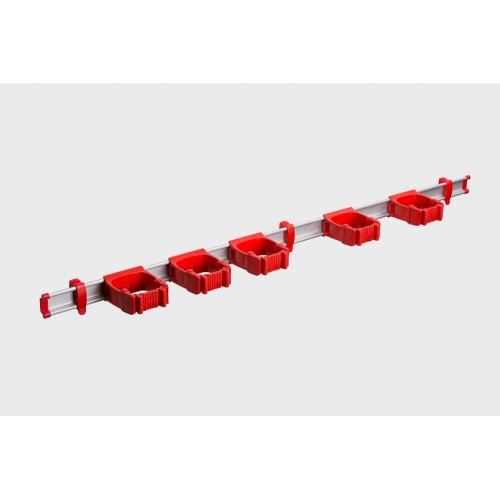 Toolflex One Wandstrip Met 5 Klemmen 15/35mm Rood