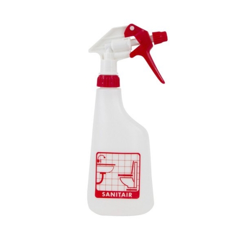 Sprayflacon met pictogram sanitair 600ml Rood