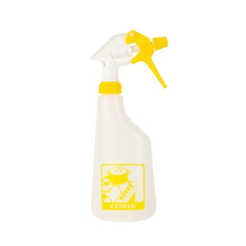 Sprayflacon met pictogram keuken 600ml Geel